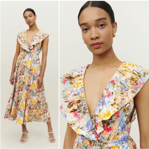 Reformation Reina Dress Countryside Floral Midi NWT $298 - Picture 2 of 6